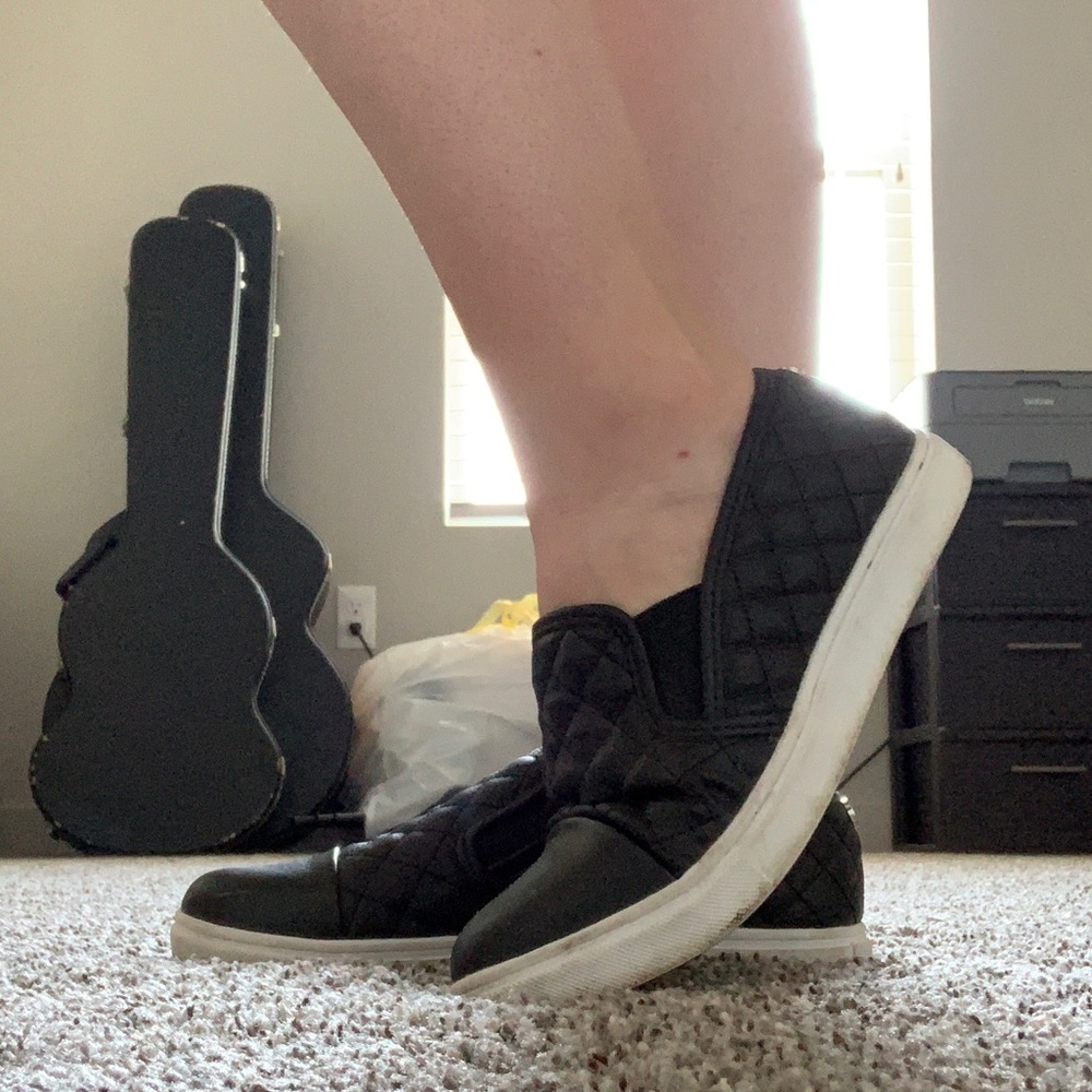 Black Quilted Steve Madden Sneakers